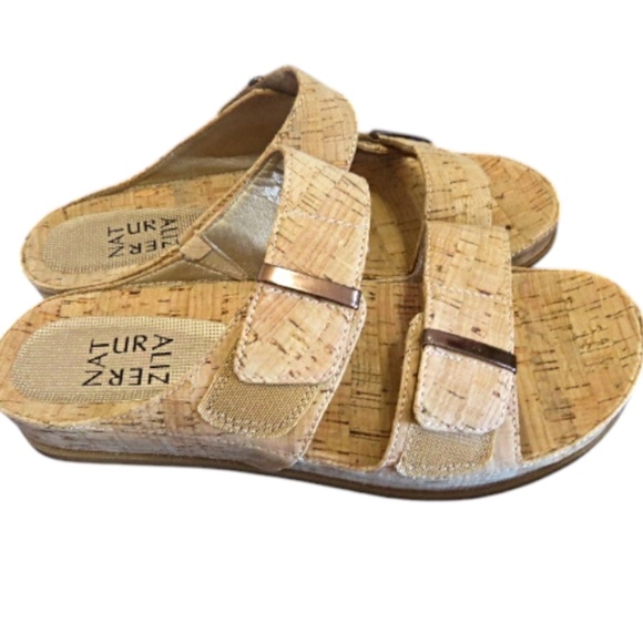 Naturalizer Womens Cleo Double Strap Slide Cork Sandals 7.5 NEW - Picture 3 of 7